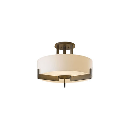 Axis 3 Light 19" Wide Semi-Flush Drum Ceiling Fixture with Customizable Glass Shade