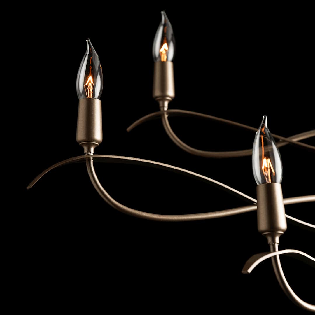 Willow 6 Light 44" Wide Taper Candle Linear Chandelier