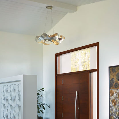 Flux 39" Wide LED Abstract Chandelier
