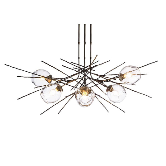 Griffin 6 Light 63" Wide Abstract Long Orientation Chandelier