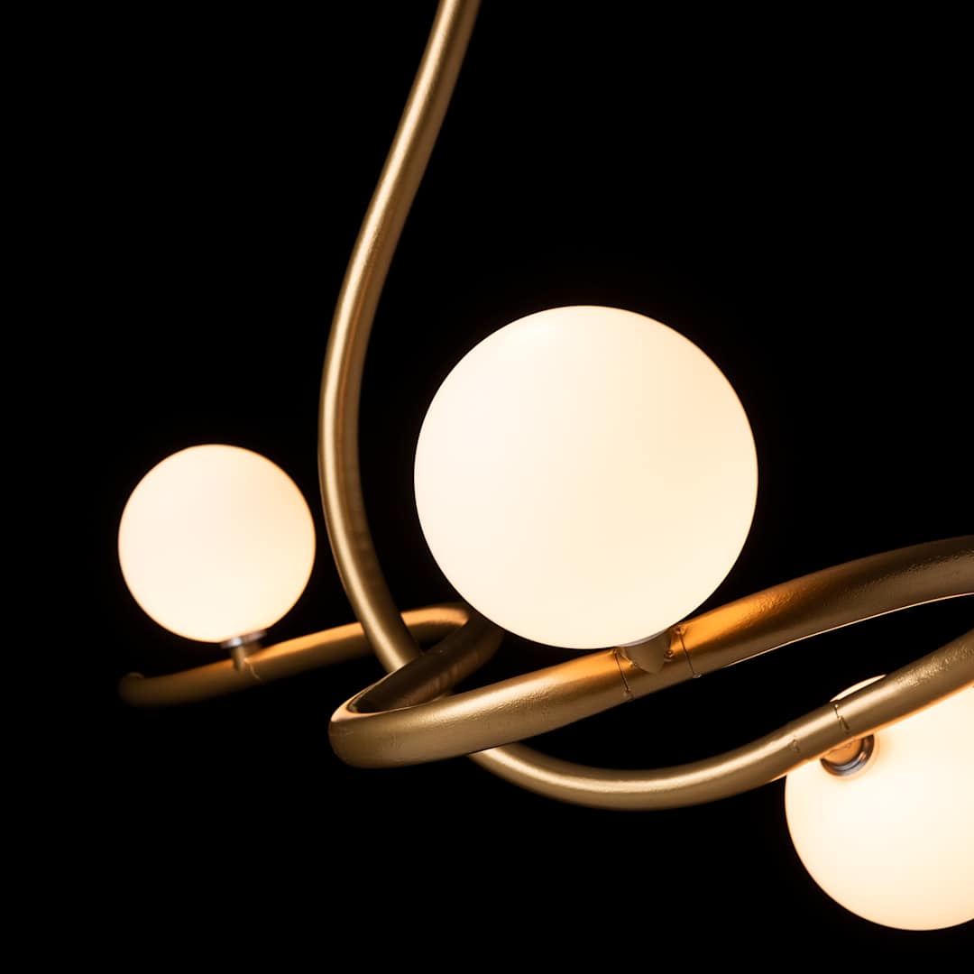 Slide 3 Light 45" Wide Abstract Linear Chandelier