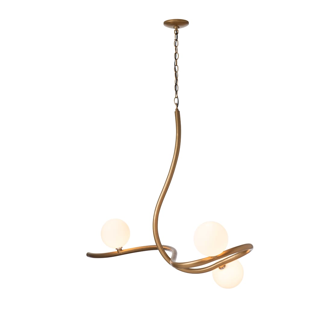 Slide 3 Light 45" Wide Abstract Linear Chandelier