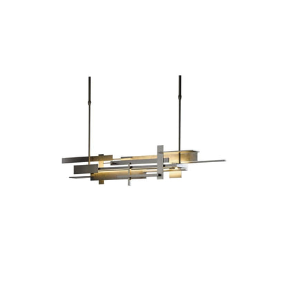 Planar 42" Wide LED Abstract Long Orientation Chandelier