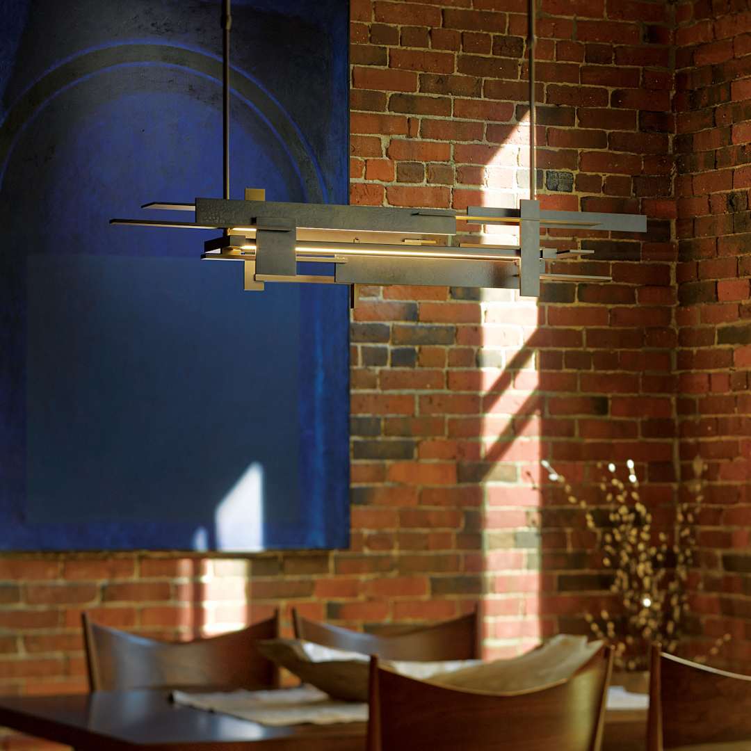 Planar 42" Wide LED Abstract Short Orientation Chandelier
