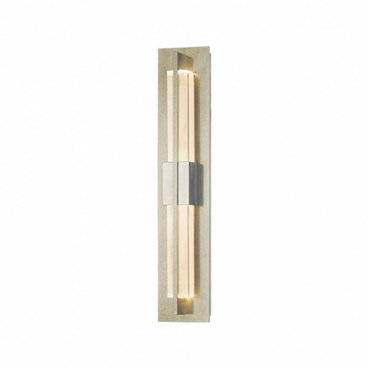 Double Axis Wall Sconce, 1-Light, LED, Sterling, Clear Glass, 23.5"H, OPEN BOX (206440-LED-85-ZM0331)