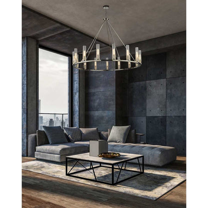 Hartman 15 Light 60" Wide Pillar Candle Ring Chandelier