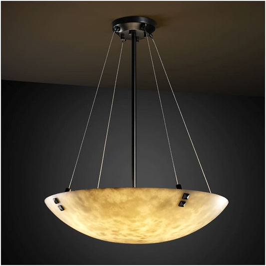Clouds 36" Wide Integrated 3000K LED Pendant with Clouds Resin Shade