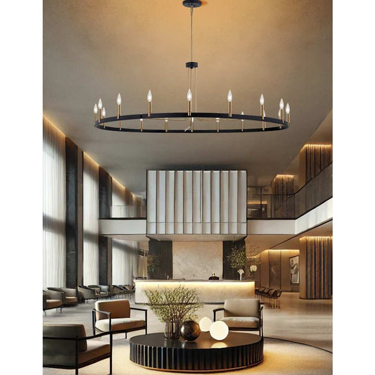 Clayton 18 Light 60" Wide Ring Chandelier