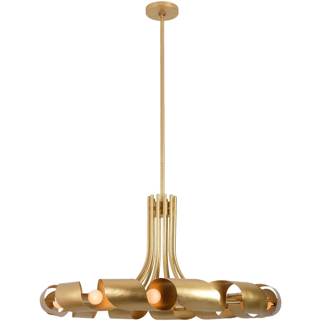 Ribbon 12 Light 36" Wide Abstract Ring Chandelier