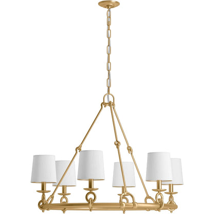 Terret 6 Light 36" Wide Taper Candle Ring Chandelier