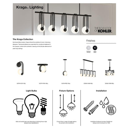 Kraga 5 Light 45" Wide Linear Chandelier