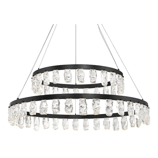 Artic Glacier 49" Wide LED Crystal Ring Chandelier