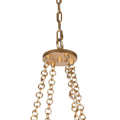 Niu 12-Light Foyer Pendant in Fawn Gold
