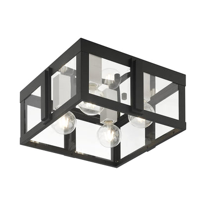 Lexington 4 Light 16" Wide Outdoor Flush Mount Square Ceiling Fixture