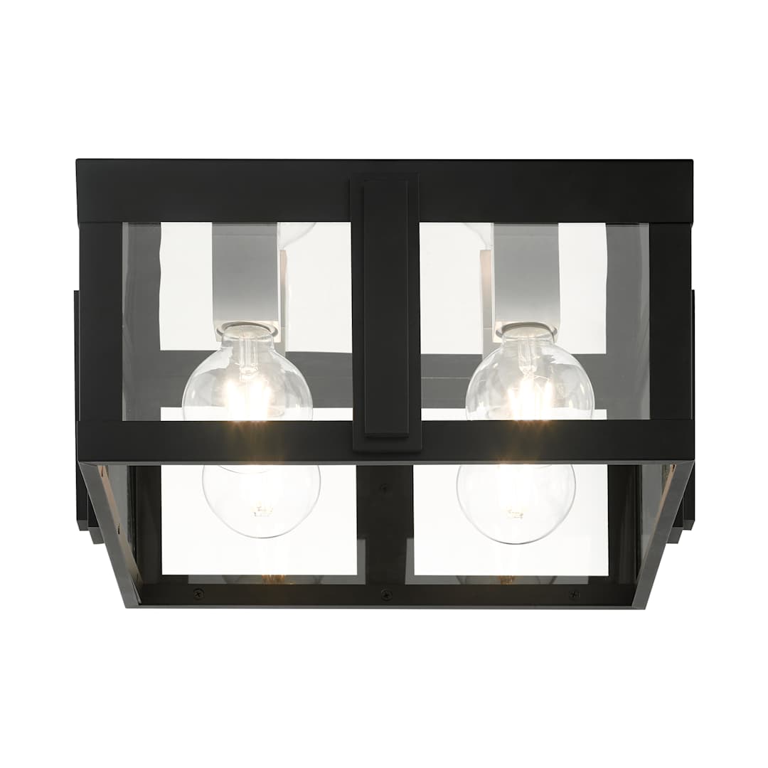 Lexington 4 Light 16" Wide Outdoor Flush Mount Square Ceiling Fixture