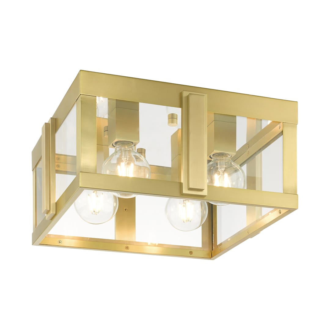 Lexington 4 Light 16" Wide Outdoor Flush Mount Square Ceiling Fixture