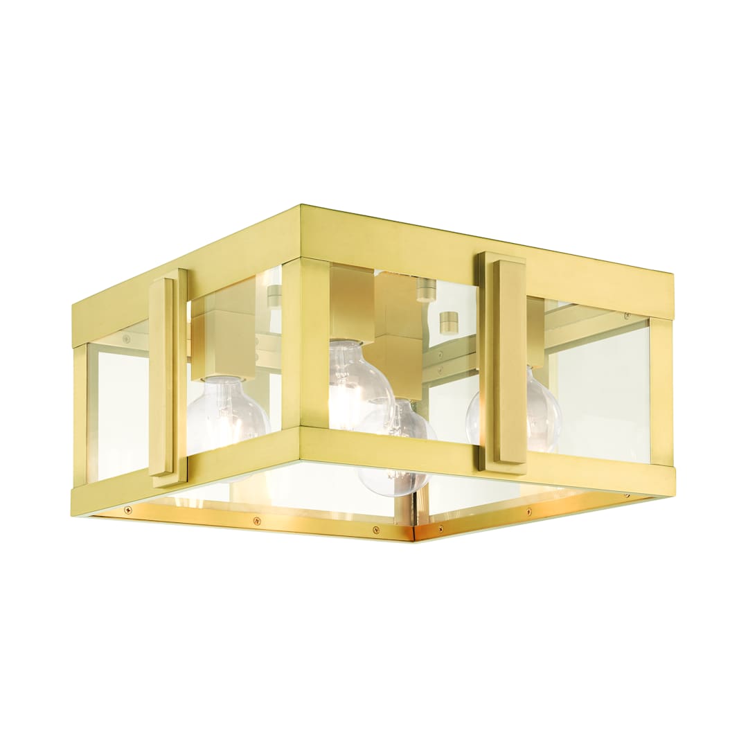 Lexington 4 Light 16" Wide Outdoor Flush Mount Square Ceiling Fixture