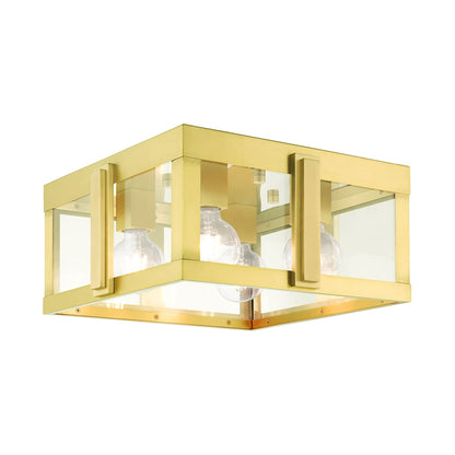 Lexington 4 Light 16" Wide Outdoor Flush Mount Square Ceiling Fixture