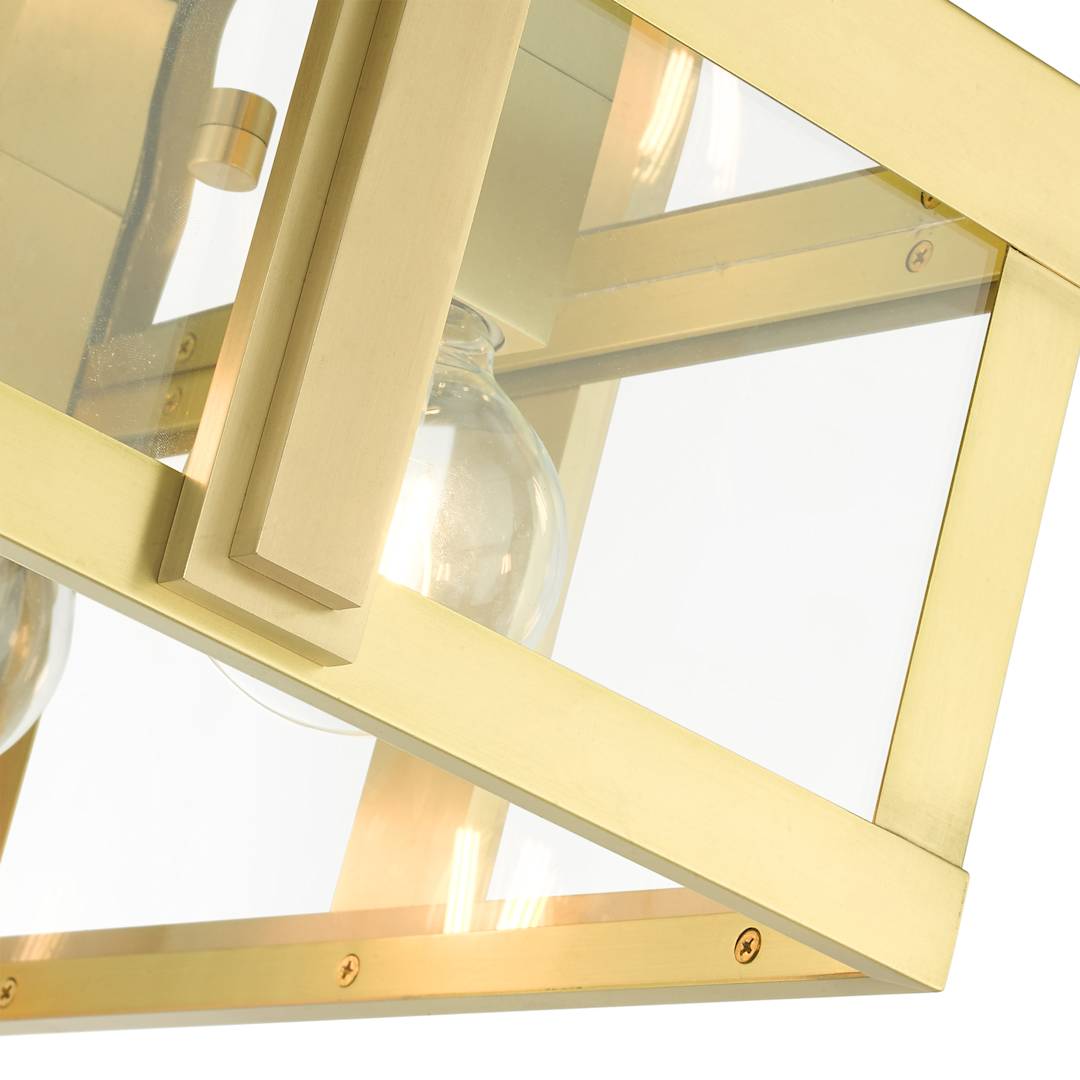 Lexington 4 Light 16" Wide Outdoor Flush Mount Square Ceiling Fixture