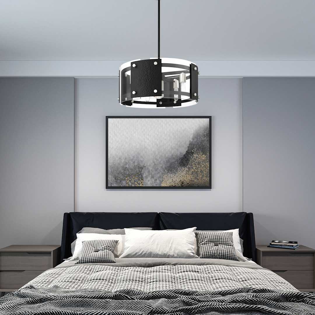 Barcelona 7 Light 8" Wide Drum Chandelier