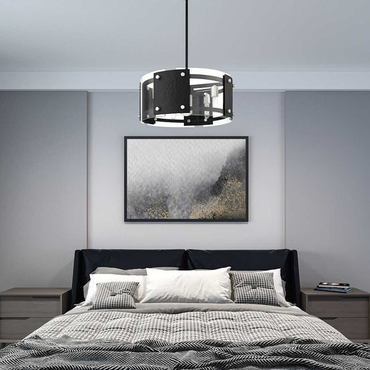 Barcelona 7 Light 8" Wide Drum Chandelier