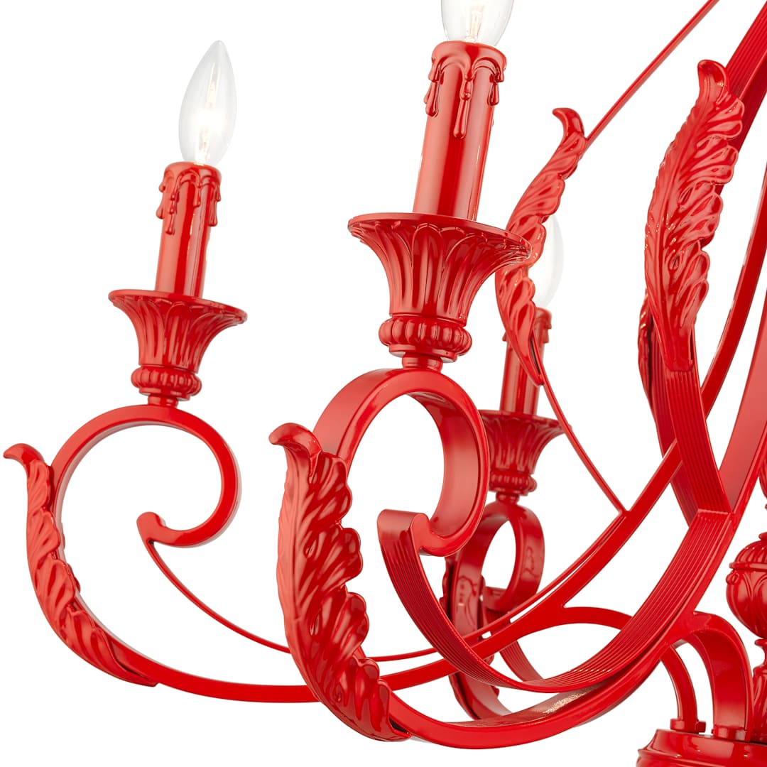 Valencia 6 Light 35" Wide Taper Candle Style Chandelier