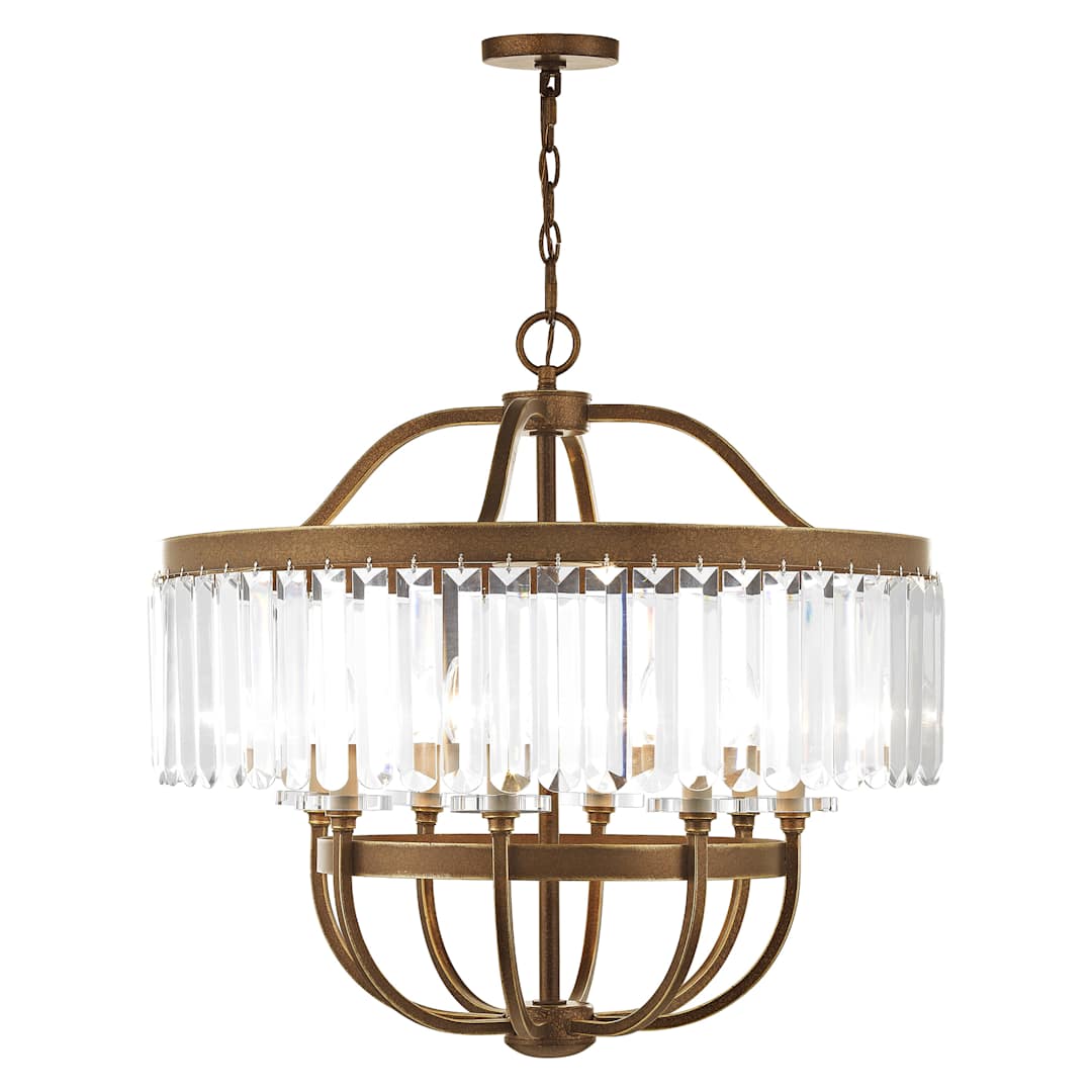 Ashton 8 Light 1 Tier Crystal Chandelier