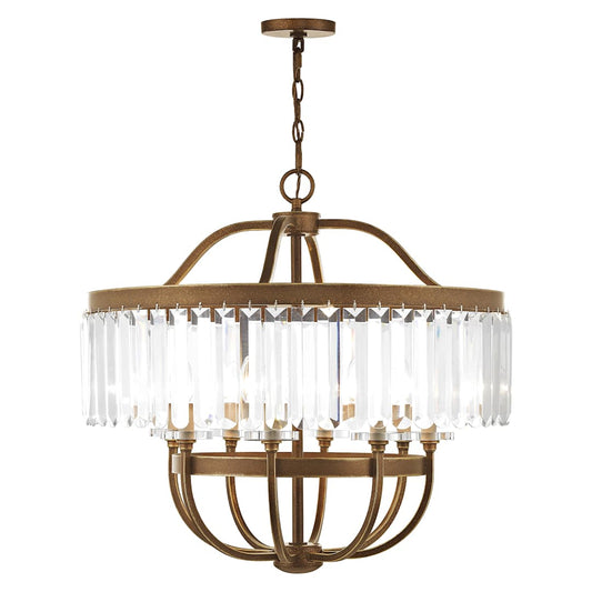 Ashton 8 Light 1 Tier Crystal Chandelier