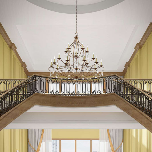 Chesterfield 12 Light 3 Tier Chandelier with Crystal Accents