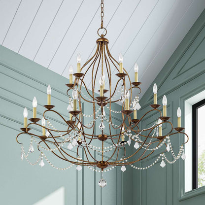 Chesterfield 12 Light 3 Tier Chandelier with Crystal Accents