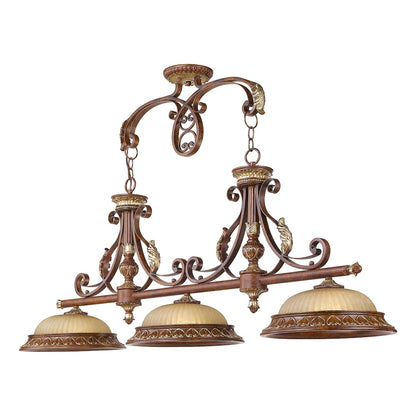 Villa Verona 3 Light 1 Tier Linear Chandelier