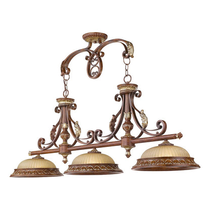 Villa Verona 3 Light 1 Tier Linear Chandelier