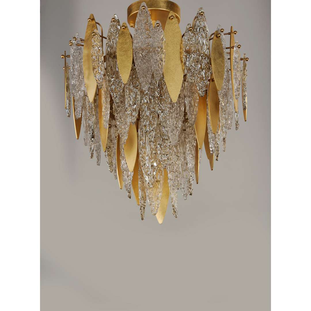 Majestic 10 Light 24" Wide Semi-Flush Waterfall Ceiling Fixture