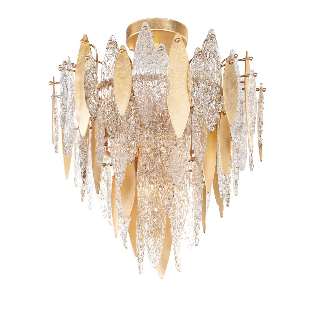 Majestic 10 Light 24" Wide Semi-Flush Waterfall Ceiling Fixture