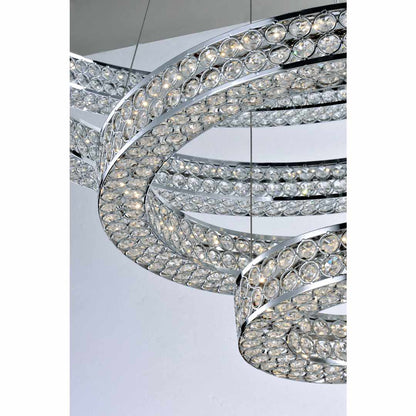 Eternity 60" Adjustable Ring LED Crystal Pendant