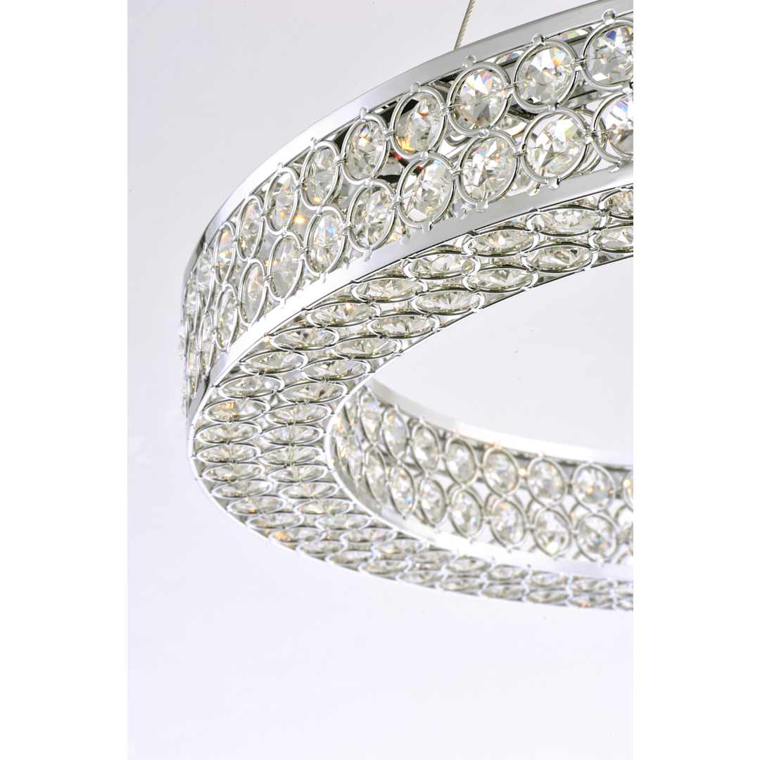 Eternity 60" Adjustable Ring LED Crystal Pendant