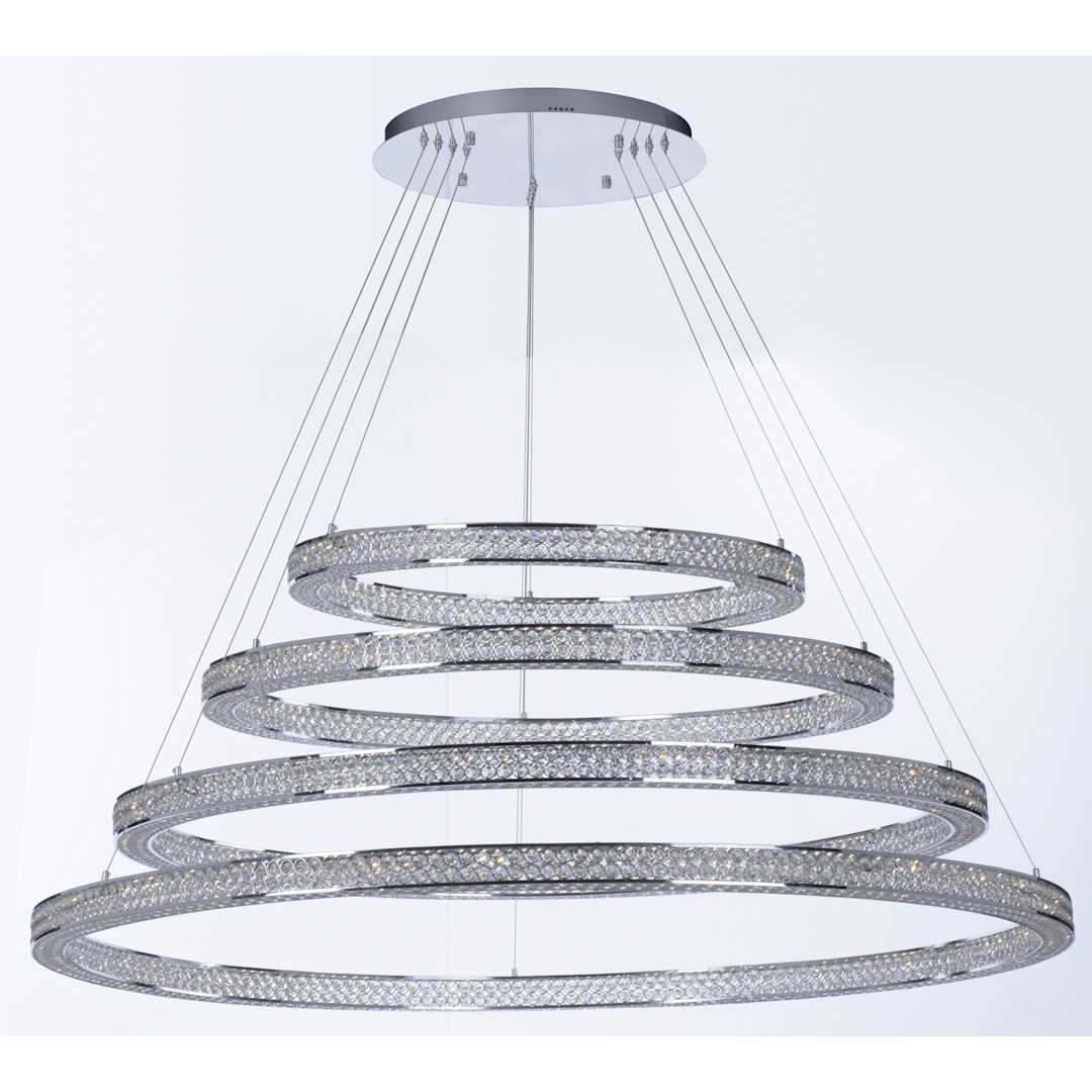 Eternity 60" Adjustable Ring LED Crystal Pendant