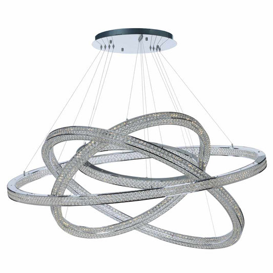 Eternity 60" Adjustable Ring LED Crystal Pendant