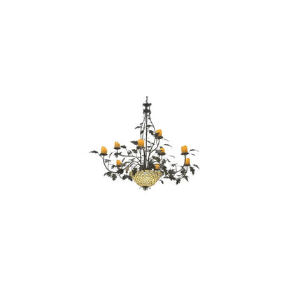 Diamond and Jewel 9 Light 63" Wide Pillar Candle Style Chandelier