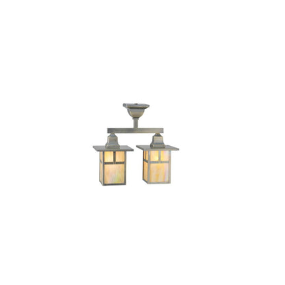 Hyde Park T Mission 2 Light 16" Wide Semi-Flush Linear Ceiling Fixture