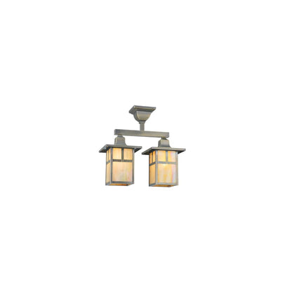 Hyde Park T Mission 2 Light 16" Wide Semi-Flush Linear Ceiling Fixture