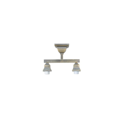 Hyde Park T Mission 2 Light 16" Wide Semi-Flush Linear Ceiling Fixture