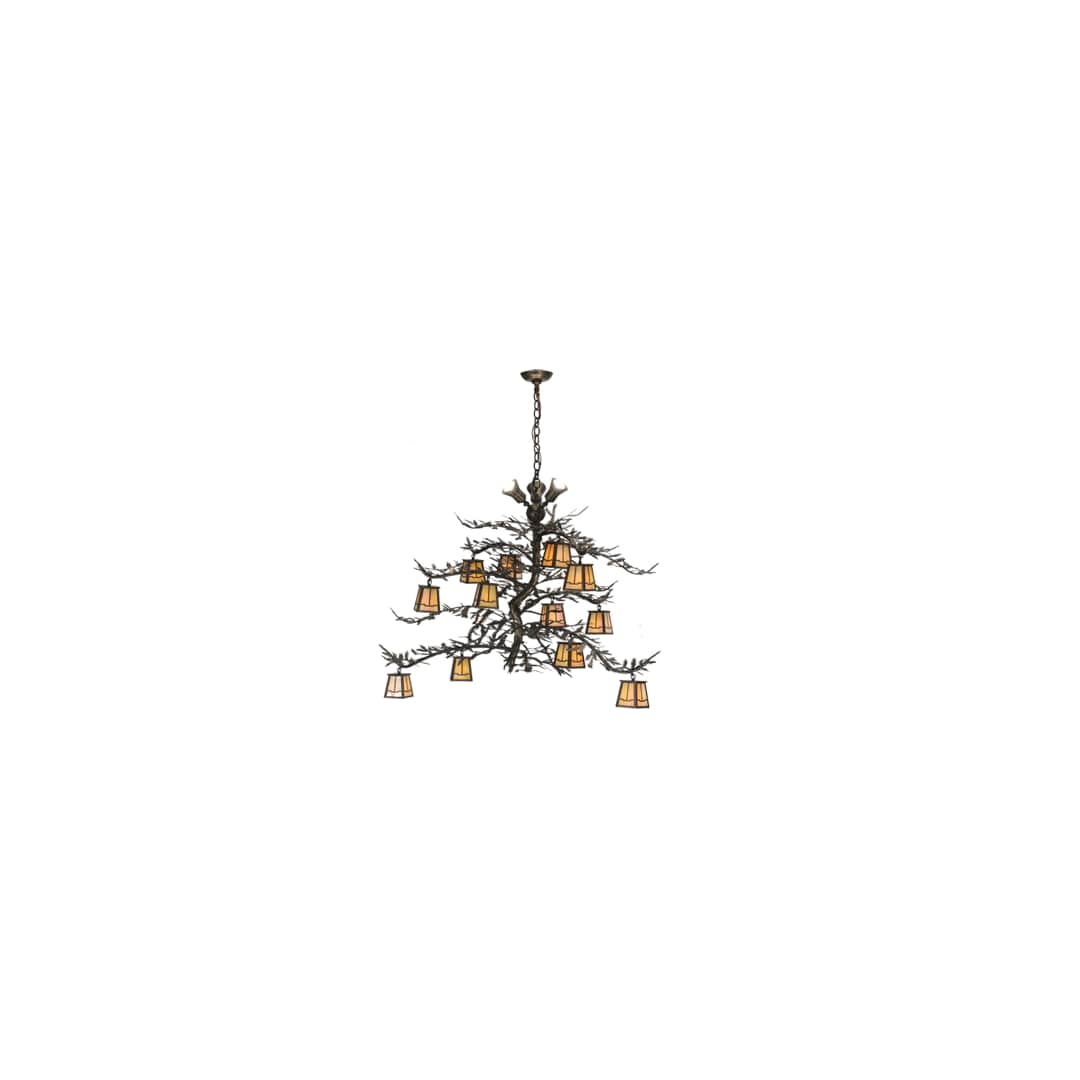 Pine Branch Valley View 15 Light 52" Wide Chandelier