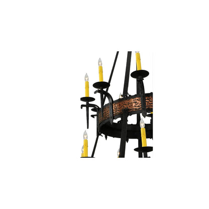 Costello 20 Light 48" Wide Taper Candle Style Chandelier - Wrought Iron Finish