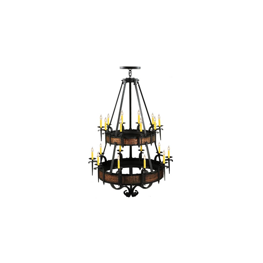 Costello 20 Light 48" Wide Taper Candle Style Chandelier - Wrought Iron Finish
