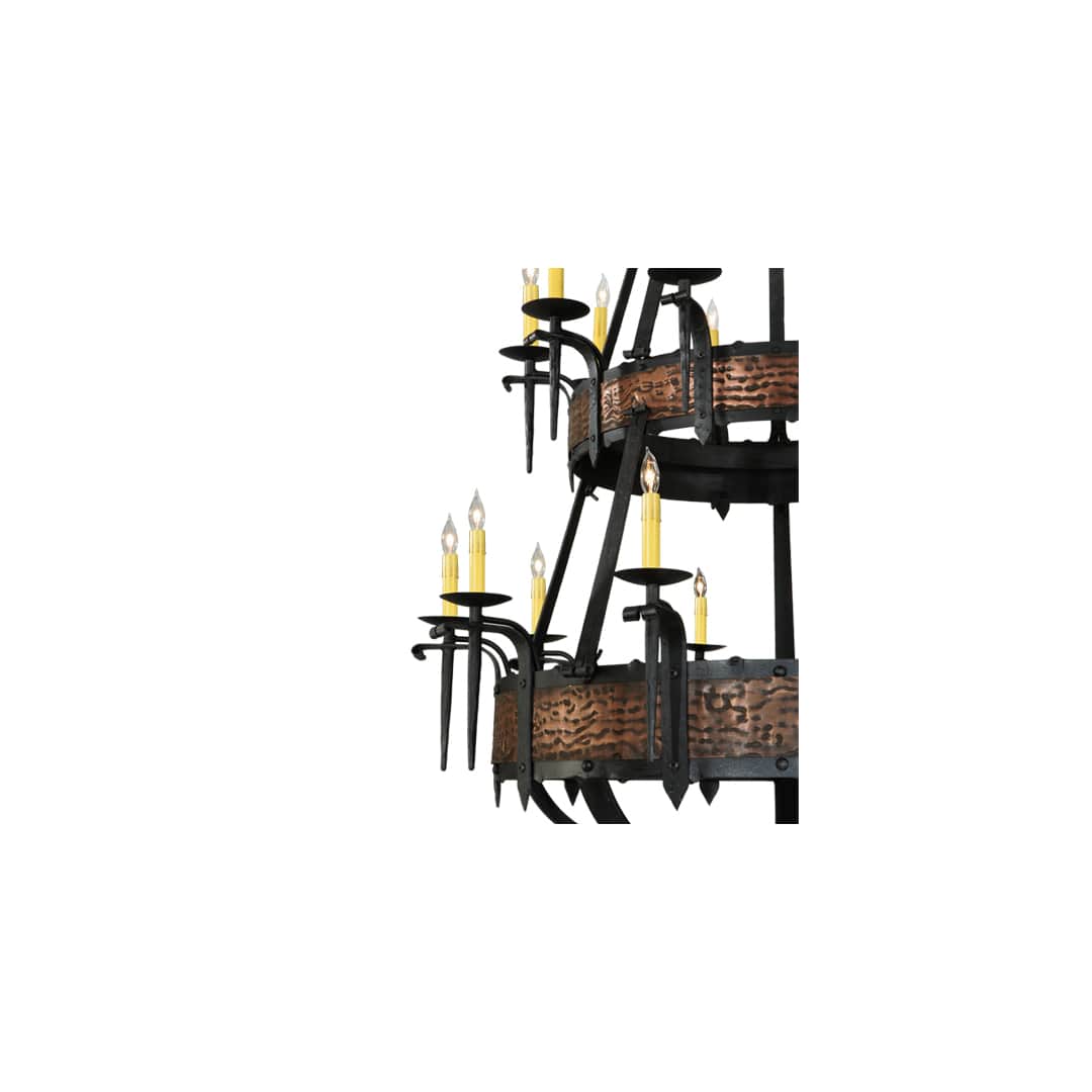 Costello 20 Light 48" Wide Taper Candle Style Chandelier - Wrought Iron Finish