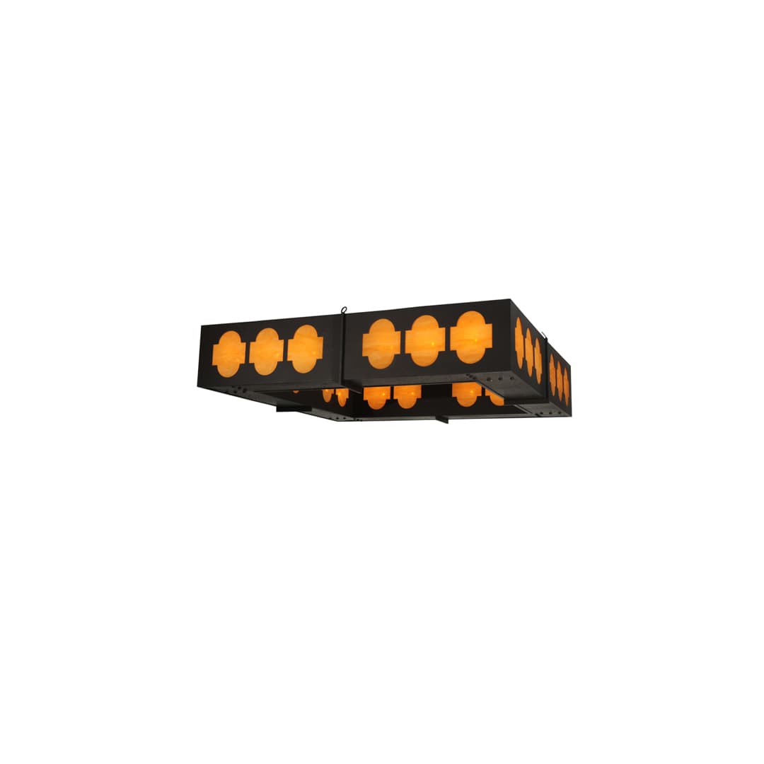 Diablos 24 Light 85" Wide Semi-Flush Square Ceiling Fixture