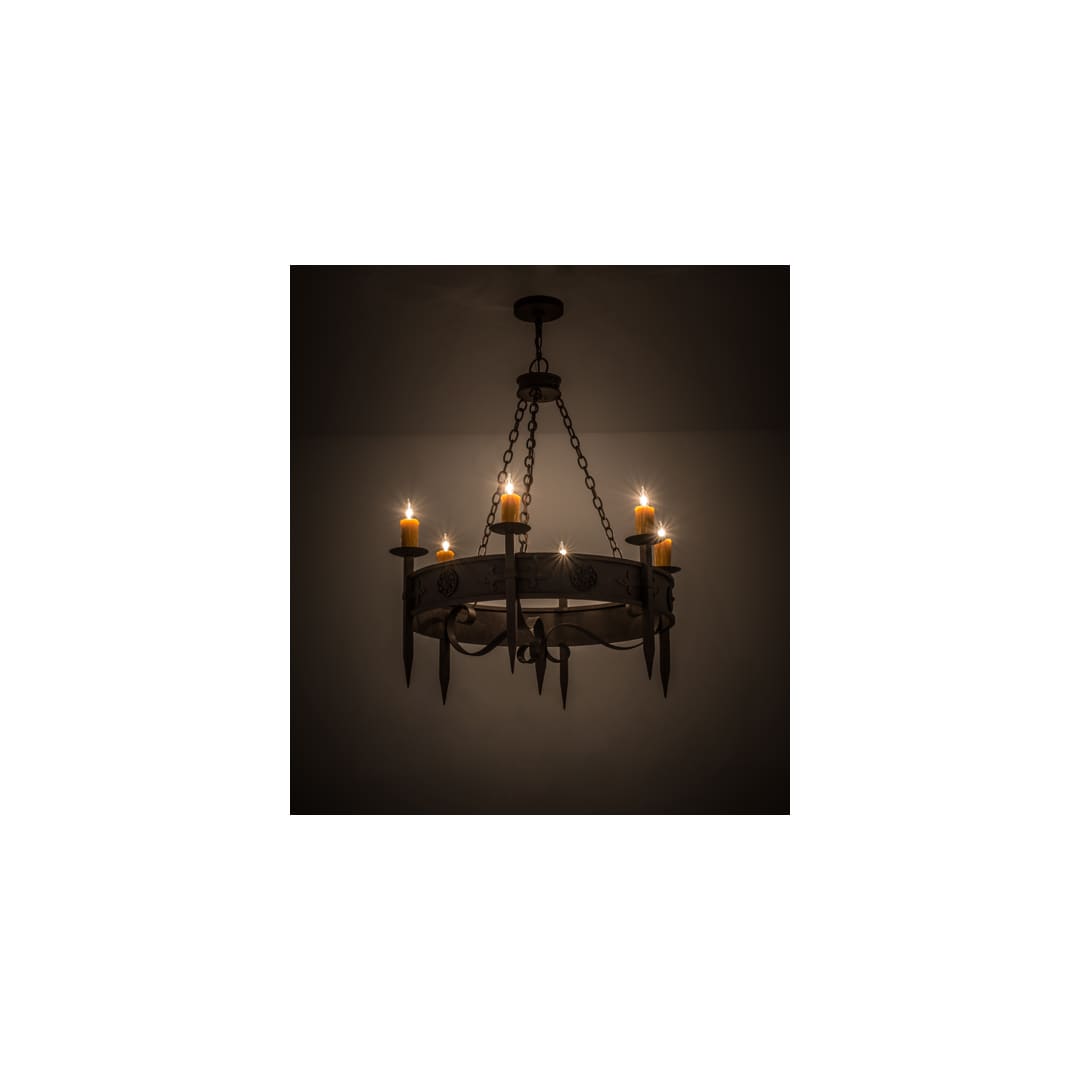 Calandra 6 Light 36" Wide Taper Candle Style Chandelier