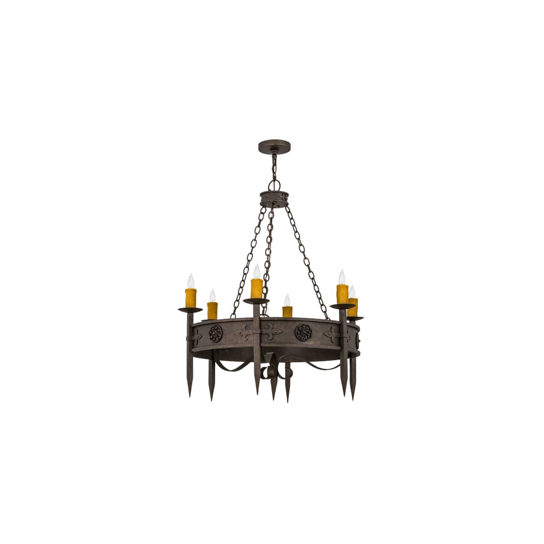 Calandra 6 Light 36" Wide Taper Candle Style Chandelier