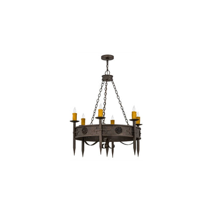 Calandra 6 Light 36" Wide Taper Candle Style Chandelier